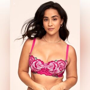 NWT Adore Me Colette Contour Bra Pink Floral Size 40DD